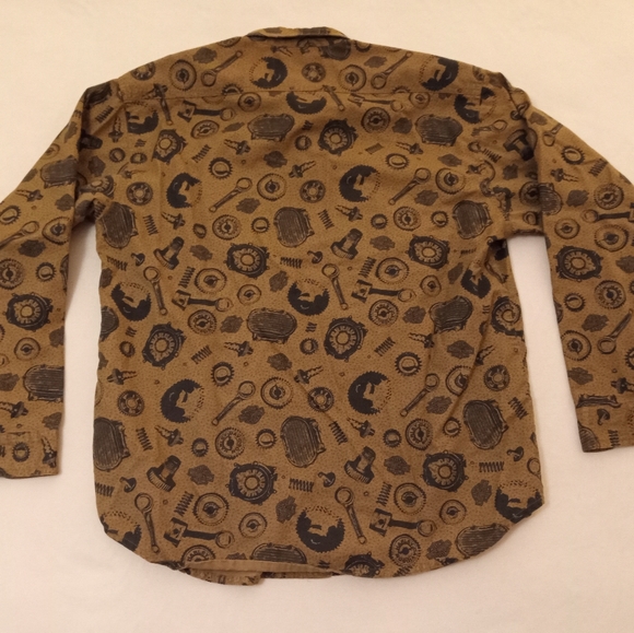 Harley Davidson Motorcycles all over print button up shirt - Picture 3 of 3